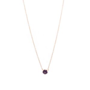 Amethyst necklace in 14K yellow gold