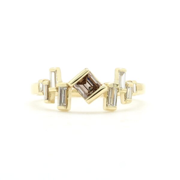 Baguette Diamond Cluster Ring