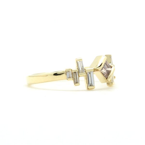 Baguette Diamond Cluster Ring - Image 2