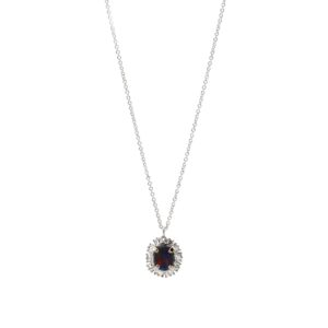 Black opal and diamond necklace