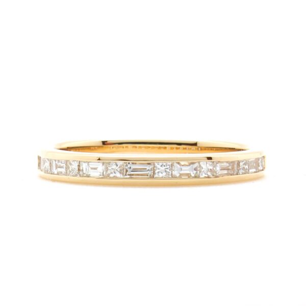 14K gold and diamond band