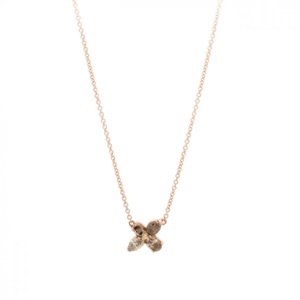 Diamond cluster necklace