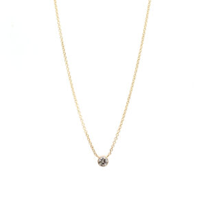 Diamond solitaire necklace