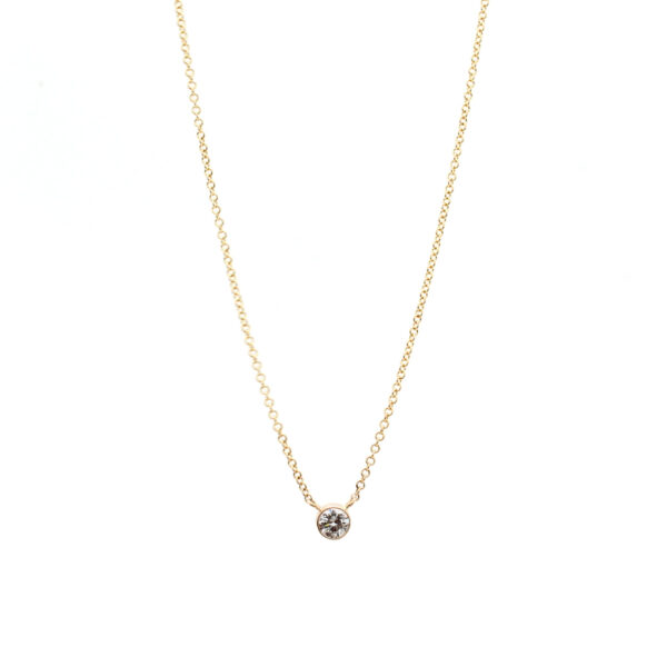 Diamond solitaire necklace