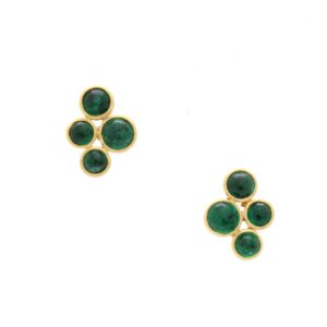 Emerald earrings 18K yellow gold