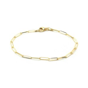 Flat gold link chain bracelet