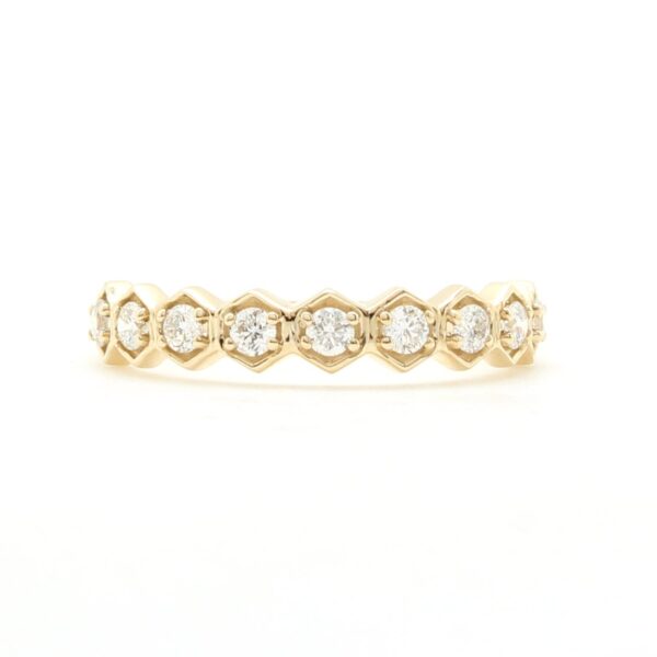 14K gold and diamond band