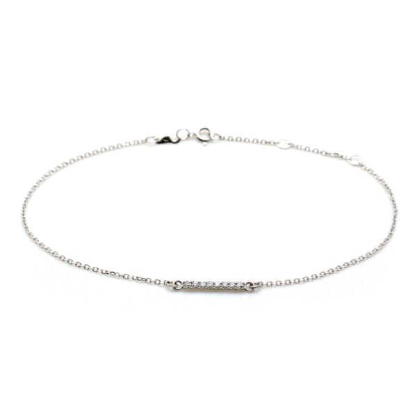 Mini diamond bar bracelet