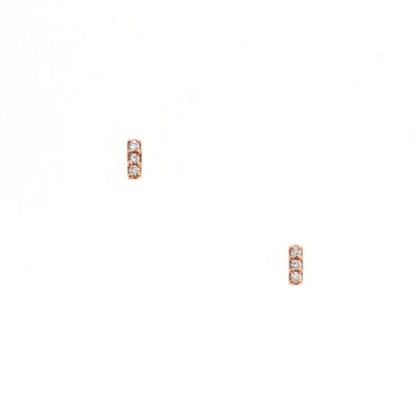 Mini rose gold diamond studs