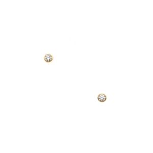 Small diamond studs in 14K gold