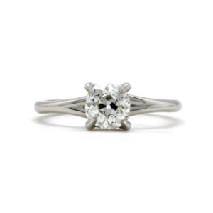 Platinum antique diamond solitaire