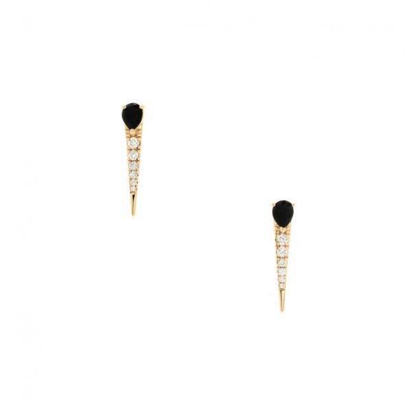 Onyx and gold earrings