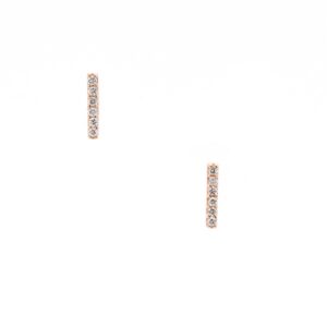 Rose gold diamond pave earrings