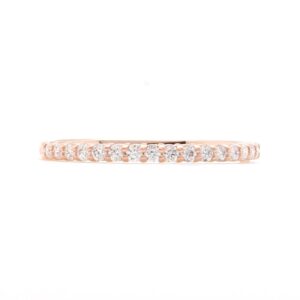 Rose gold and diamond ring