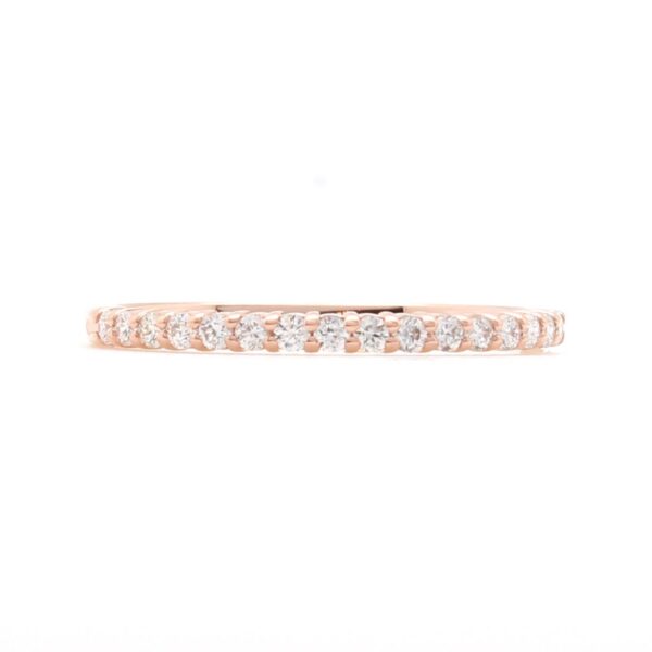 Rose gold and diamond ring