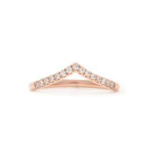 Rose gold diamond V band