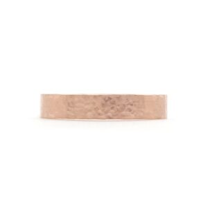 Rose gold hammered comfort fit band