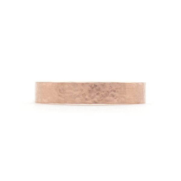 Rose gold hammered comfort fit band