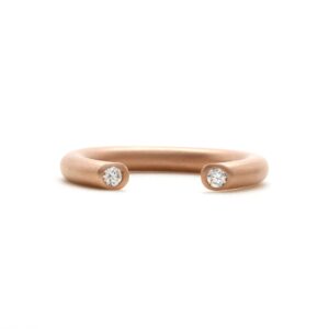 Rose gold diamond band