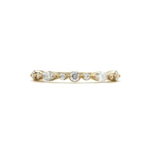 Round and marquise diamond band