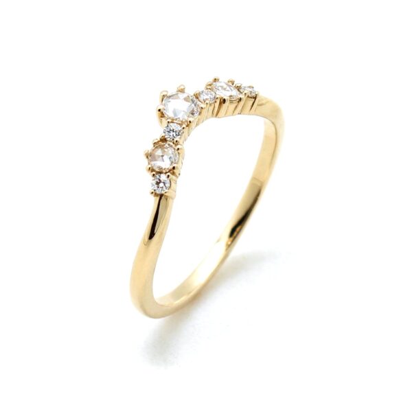 Rose Cut Diamond Contour Band - Image 2