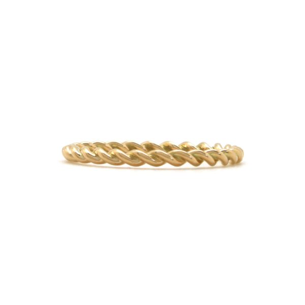 18K yellow gold braided band