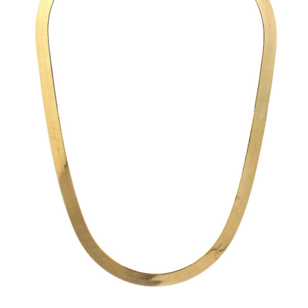 Herringbone gold necklace