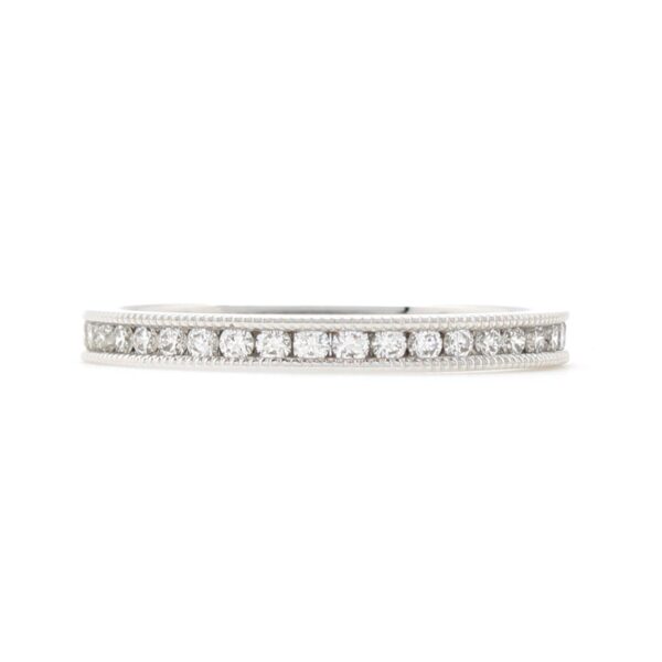 White gold and channel diamond band