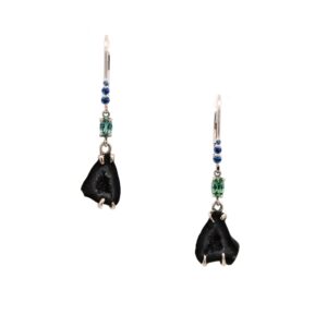 crystal and sapphire earrings