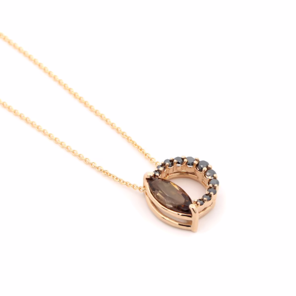 Green Sapphire Eclipse Necklace - Image 2
