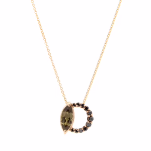 Green Sapphire Eclipse Necklace