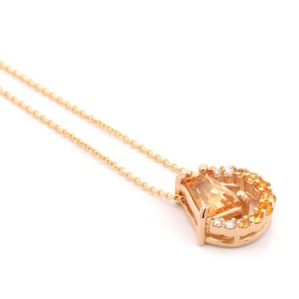 Yellow Topaz Eclipse Necklace - Image 2