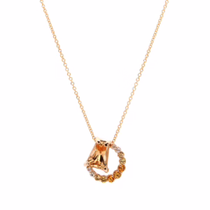 Yellow Topaz Eclipse Necklace