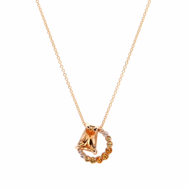 Yellow Topaz Eclipse Necklace