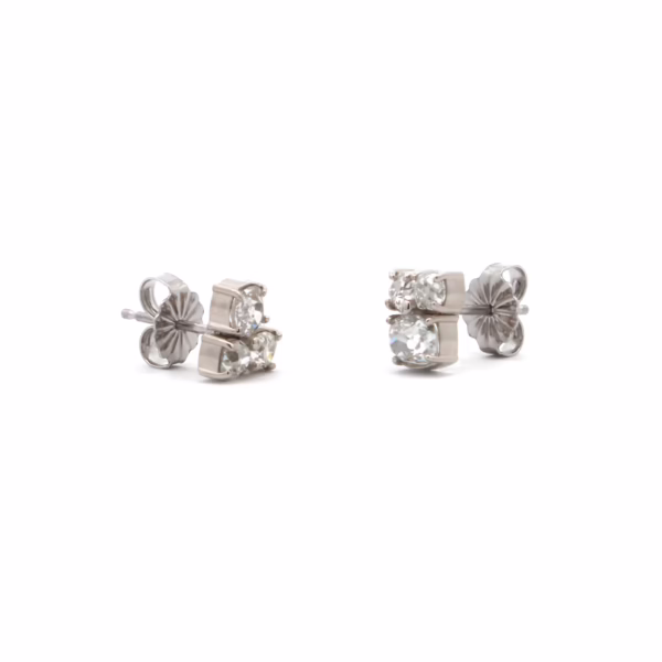 Old Mine Cut Diamond Cluster Studs - Image 2