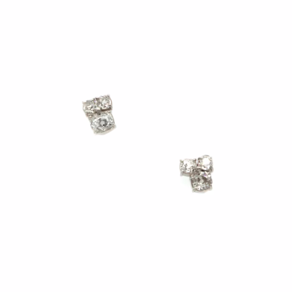 Old Mine Cut Diamond Cluster Studs