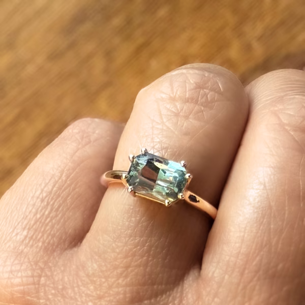 D&H Stackable Green Sapphire Solitaire - Image 4