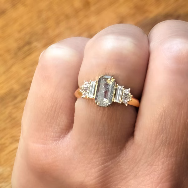 Rose Cut Diamond Deco Ring - Image 4