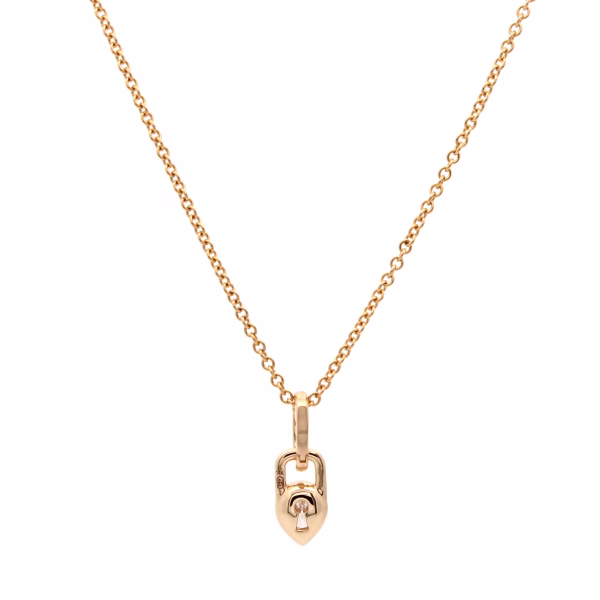 Pear Diamond Gem Lock Pendant - Image 2