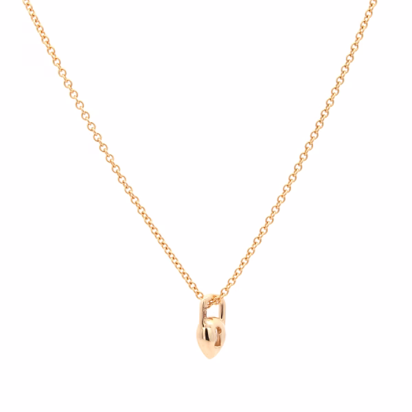 Pear Diamond Gem Lock Pendant - Image 4