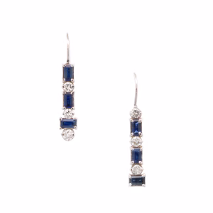 Sapphire and Diamond Gem Strata Earrings